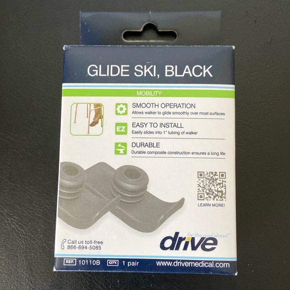 ❤️ Walker ski glides for use with all 1 inch folding walkers - Picture 1 of 3